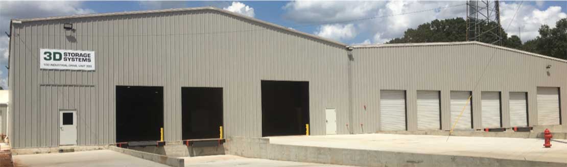 3D Storage Systems Cartersville Georgia location Exterior of building